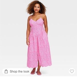 Roller Rabbit/Target collab pink midi dress.